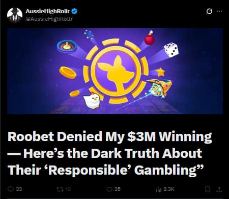 Original article from @AussieHighRollr
